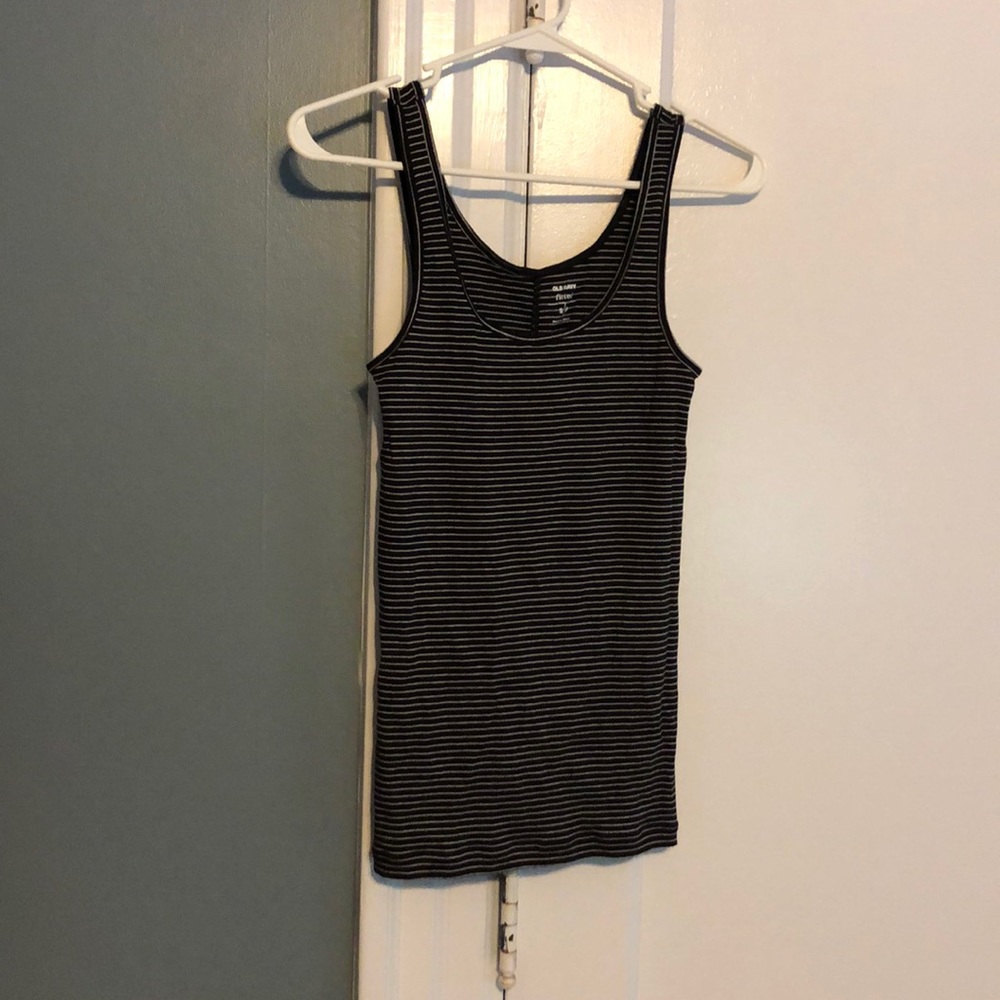 Striped, fitted tank top